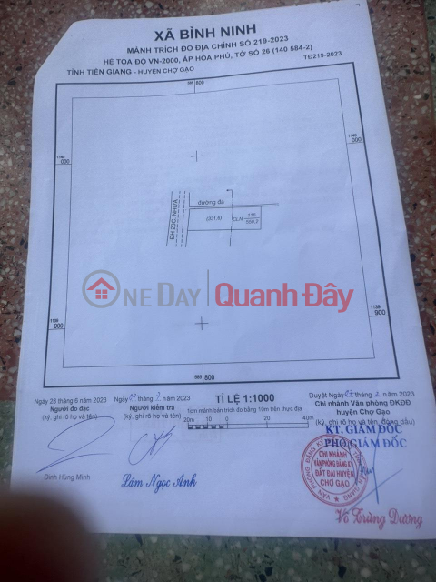 QUICK SALE land with asphalt frontage in Hoa Phu hamlet, Cho Gao, Tien Giang _0