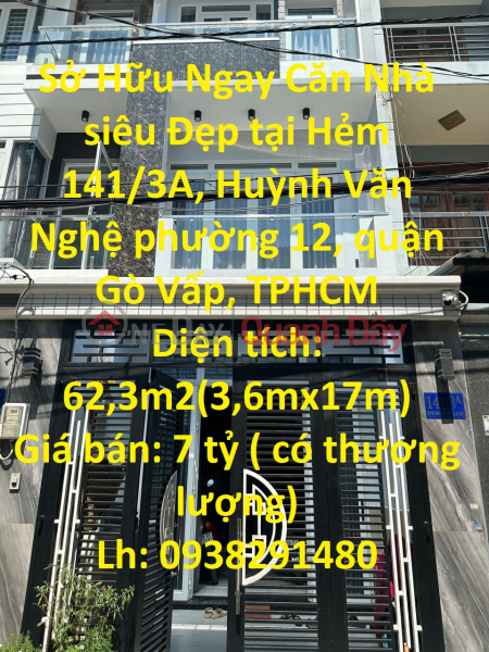 Sở Hữu Ngay Căn Nhà siêu Đẹp tại quận Gò Vấp, TPHCM Niêm yết bán