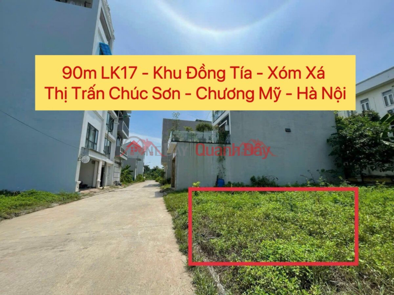 OWNER SELLS 90M2 SERVICE LOT IN DONG TIA-CHUC SON TOWNSHIP-CHUONG MY-HANOI Sales Listings