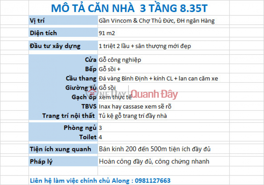 Property Search Vietnam | OneDay | Nhà ở, Niêm yết bán, BÁN GẤP CĂN NHÀ 3 TẦNG 8.35T