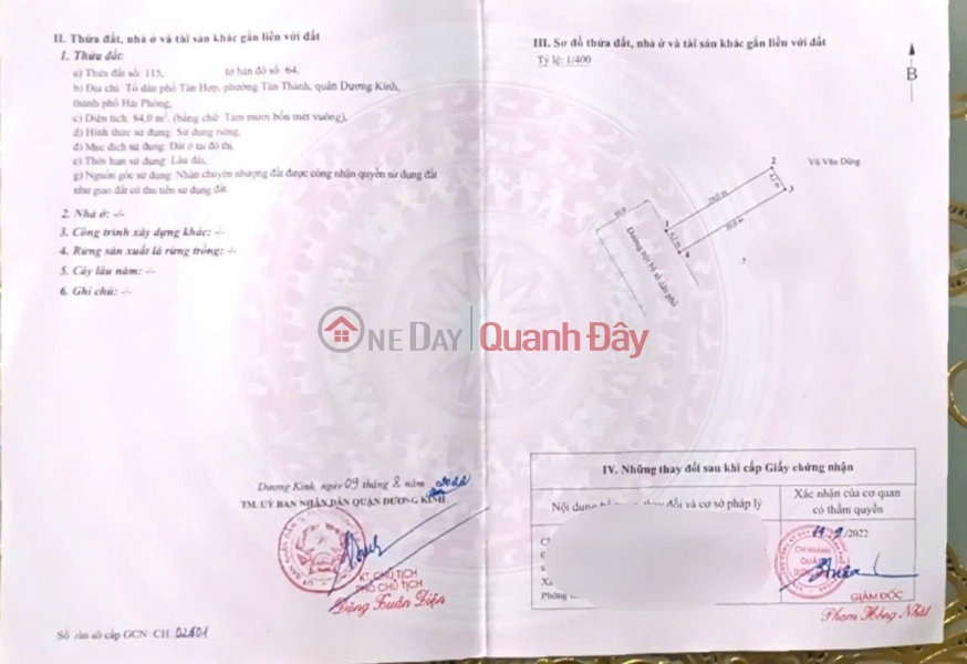 đ 2.33 Billion, Land for sale in alley 183, Tan Thanh, Duong Kinh, rare investment opportunity, 10m wide road, grid layout. ZALO 0567 222 555