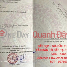 ĐẤT ĐẸP – GIÁ ĐẦU TƯ - CHÍNH CHỦ CẦN BÁN LÔ ĐẤT TẠI Thọ Cường, Triệu Sơn, Thanh Hóa _0