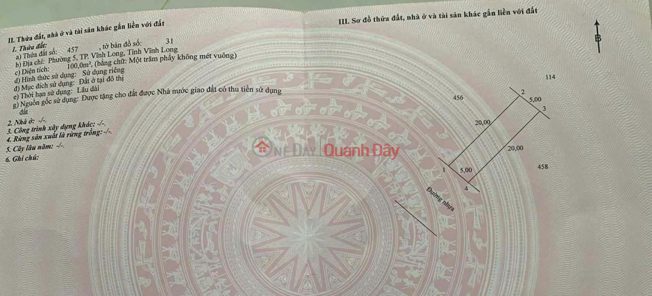 BEAUTIFUL LAND – GOOD PRICE – OWNER FOR SALE AT Vinh Long New Town Project, Ward 5, Vinh Long, Vinh Long Sales Listings