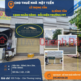 Cho thuê nhà mặt tiền Lê Trọng Tấn 200m2, 2Lầu,Sát SACOMBANK _0