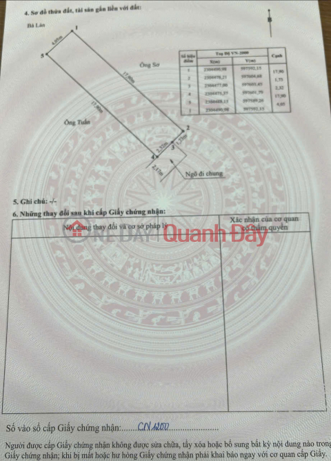 Land for sale with house at Trai Le, 72m2, Price 2.65 billion _0