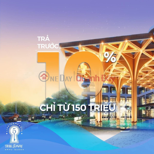 Property Search Vietnam | OneDay | Nhà ở Niêm yết bán | Căn hộ biển 5 Way Phú Quốc trả góp 15tr/tháng
