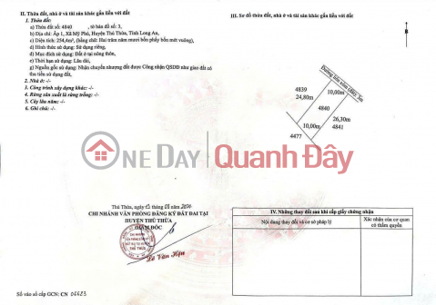 ĐẤT ĐẸP – GIÁ TỐT – CHÍNH CHỦ CẦN BÁN Xã Mỹ Phú, Thủ Thừa, Long An _0