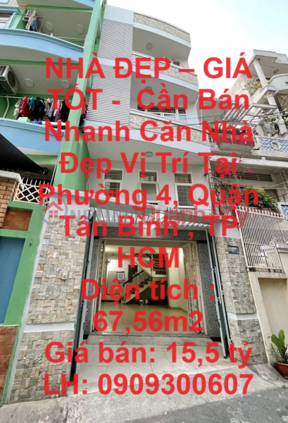 BEAUTIFUL HOUSE - GOOD PRICE - Need to Sell Beautiful House Quickly Located in Tan Binh District, HCMC Sales Listings