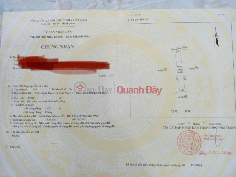 đ 2.5 Billion, OWNER SELLING SINGLE-STORY HOUSE - PRICE 2.5 BILLION VND in Xuan Ngoc village, Tay Nha Trang ward - Full amenities