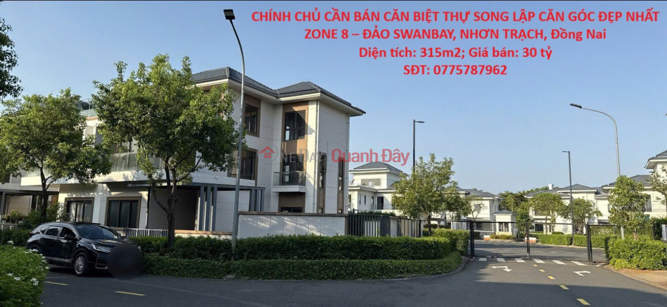 OWNER NEEDS TO SELL A BEAUTIFUL CORNER SEMI-DETACHED VILLA IN ZONE 8 – SWANBAY ISLAND, NHON TRACH, DONG NAI Sales Listings