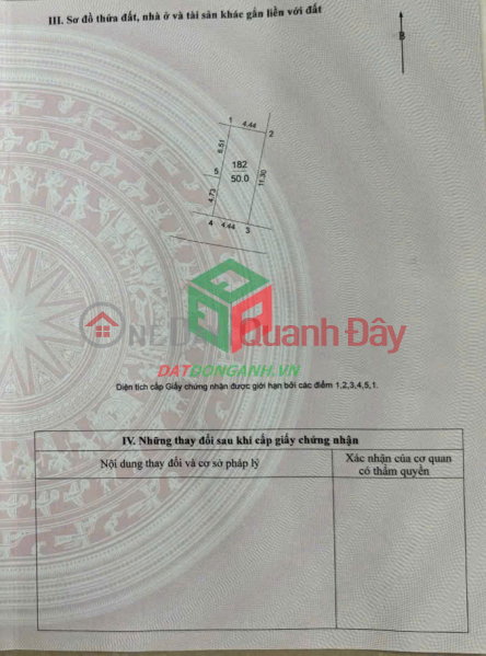 LAND FOR SALE 50M2 IN DOAI VIET HUNG VILLAGE, DONG ANH - CAR ACCESS, OVER 4 BILLION Sales Listings