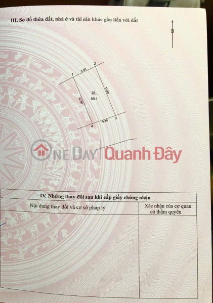 Owner needs to sell 59 m2 on Dong Du - Bat Trang street, price 8 billion Sales Listings