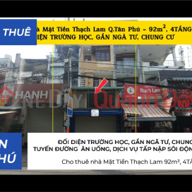 House for rent on Thach Lam street, 92m², 4 floors - opposite the school, near the intersection. _0