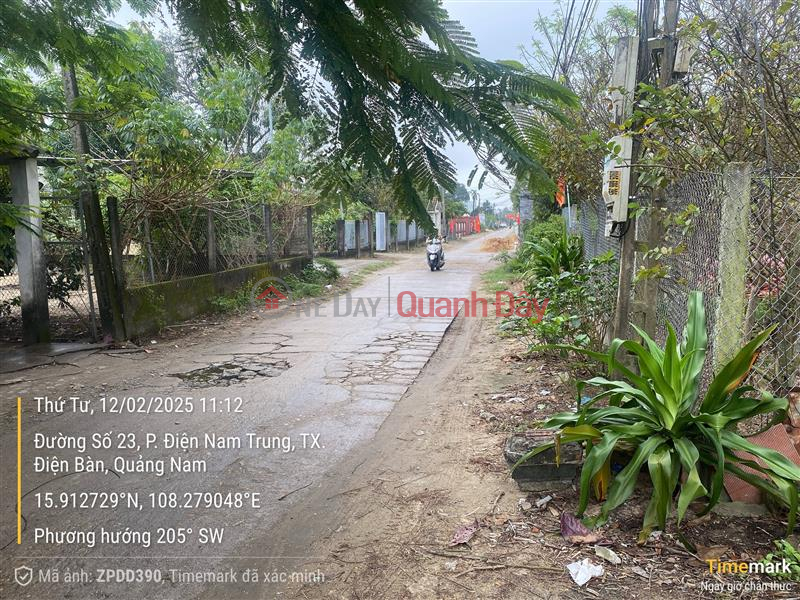 Beautiful square land for sale on road 23, Dien Nam Trung, Dien Ban, Quang Nam. Sales Listings
