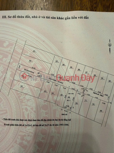 BÁN ĐẤT KIÊU KỴ – GIA LÂM 40M² MT 4,05M GIÁ 3,9 TỶ, LH 0985865658 Niêm yết bán