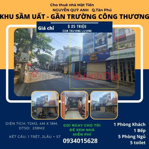 House for rent on Nguyen Quy Anh frontage, 72m2, 2nd floor, 25 million _0