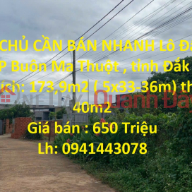CHÍNH CHỦ CẦN BÁN NHANH Lô Đất Đẹp tại TP Buôn Ma Thuột , tỉnh Đắk Lắk _0