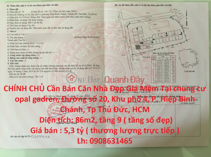 GENUINE For Sale Nice House With Soft Price In Thu Duc City, HCMC Sales Listings