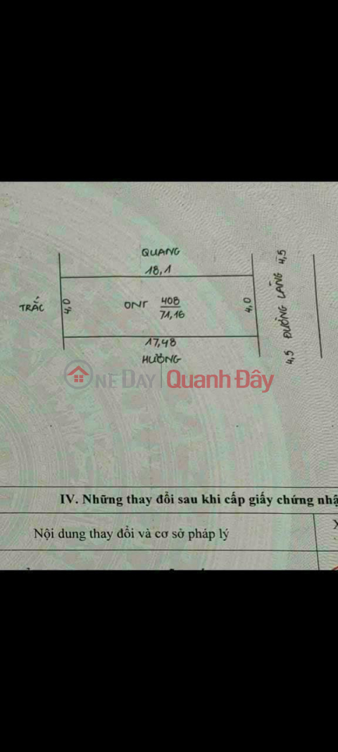 I need to sell 71.6m2 of land in Ngoc Hoa, adjacent to Chuc Son town, Chuong My, Hanoi, with open road, car access. _0