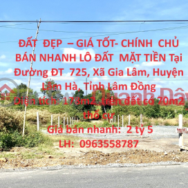 BEAUTIFUL LAND - GOOD PRICE - OWNER QUICK SELLING FRONT LOT OF LAND AT DT 725 Street, Gia Lam Commune, Lam Ha _0