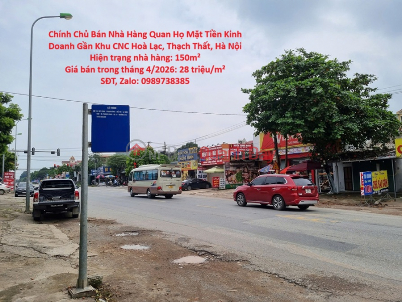 Chính Chủ Bán Nhà Hàng Quan Họ Mặt Tiền Kinh Doanh Gần Khu CNC Hoà Lạc, Thạch Thất, Hà Nội Niêm yết bán