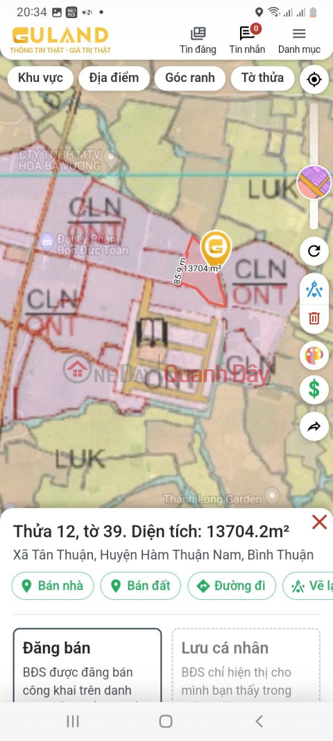 Plot For Sale Land Lot Hiep Hoa Hamlet, Tan Thuan Commune, Ham Thuan Nam, Binh Thuan Province _0