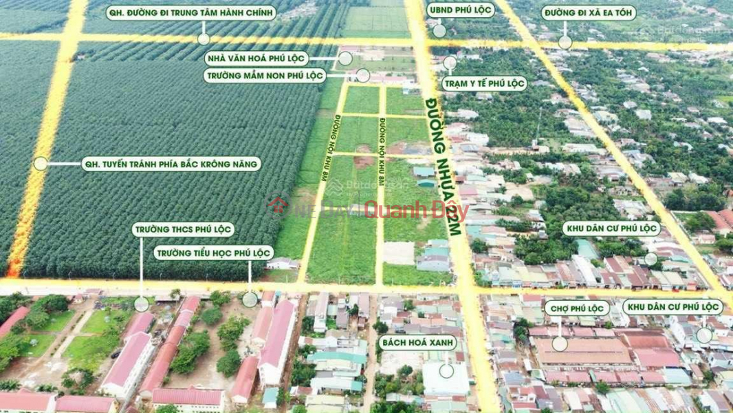 đ 668 Million Need to sell immediately plot of land located right in the new administrative center of Krong Nang