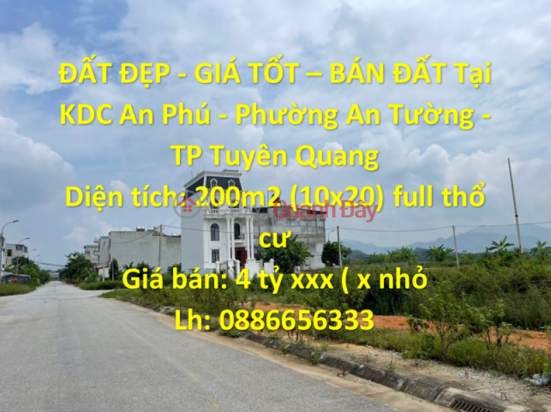 BEAUTIFUL LAND - GOOD PRICE - LAND SALE At An Phu Residential Area - An Tuong Ward - Tuyen Quang City Sales Listings