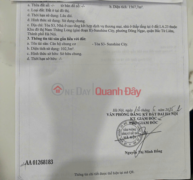 Property Search Vietnam | OneDay | Residential Sales Listings | Apartment for sale by owner at Sunshine City project, located within Ciputra complex, Bac Tu Liem district.