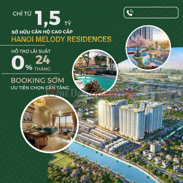 MELODY RESIDENCES LINH DAM – OWN A HOUSE IN HANOI WITH 1.5 BILLION Sales Listings