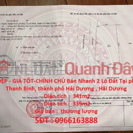 BEAUTIFUL LAND - GOOD PRICE - ORIGINAL Selling 2 Lots of Land In Thanh Binh Ward, Hai Duong City, Hai Duong _0