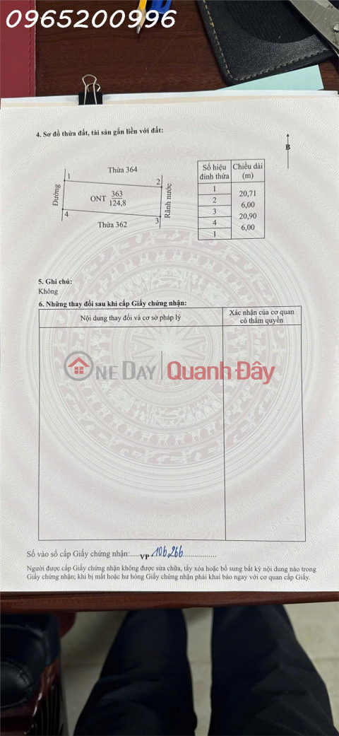 Selling a beautiful plot of land in An Cu, Dinh Hoa, Ninh Binh, area 124.8m2, price 3.6 billion VND. _0