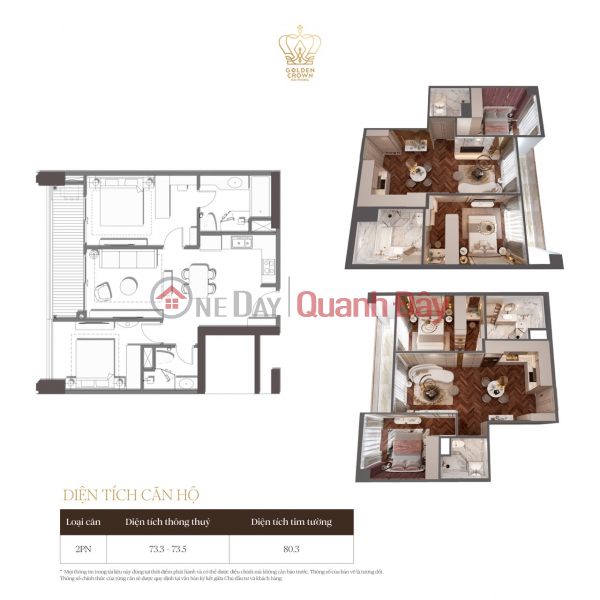 Luxury 2-bedroom Apartment for Sale at Golden Crown Hai Phong! Sales Listings