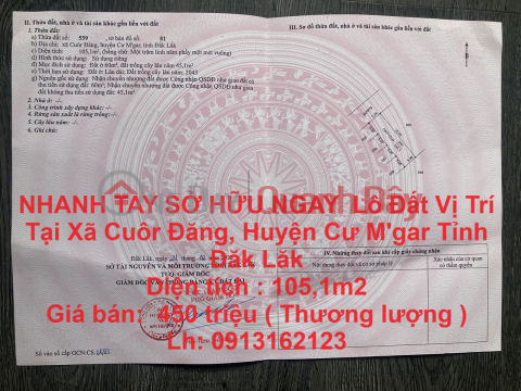 NHANH TAY SỞ HỮU NGAY Lô Đất Vị Trí Tại Tỉnh ĐăK Lăk _0