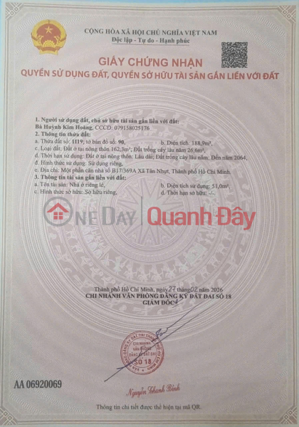 Property Search Vietnam | OneDay | Nhà ở, Niêm yết bán ĐẤT ĐẸP – GIÁ TỐT – CHÍNH CHỦ CẦN BÁN Tại Đường Nguyễn Đình Kiên, Xã Tân Nhựt, Bình Chánh, TP.HCM