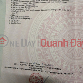 PRIME LAND - GREAT PRICE - Land for Sale in a Beautiful Location in Vinh Thanh Ward, Nha Trang City, Khanh Hoa Province _0