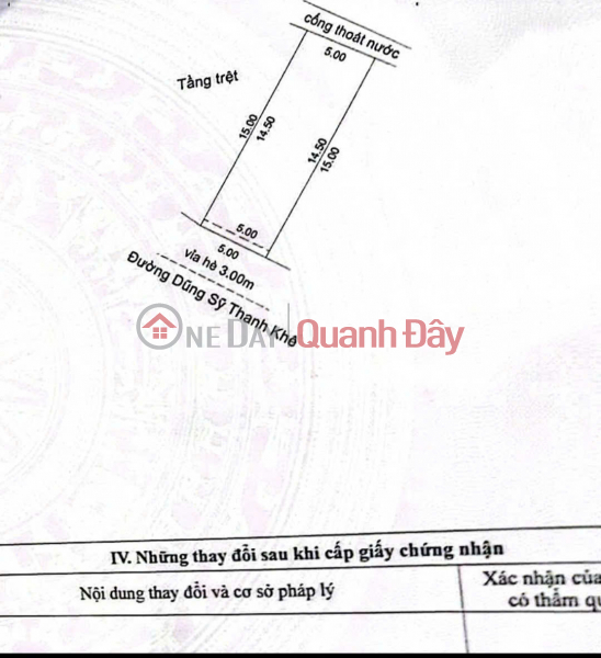 House for sale, single-story house on Dung Si Thanh Khe street - a prime business location. Sales Listings