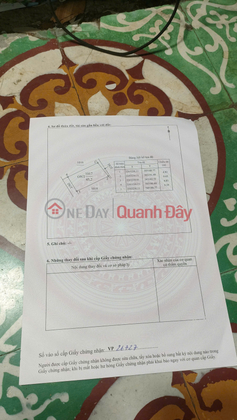 Selling a 45.2m2 plot of land with full residential zoning in Vinh Gia Hamlet, Phu Xuan Commune, Thai Binh Province. _0