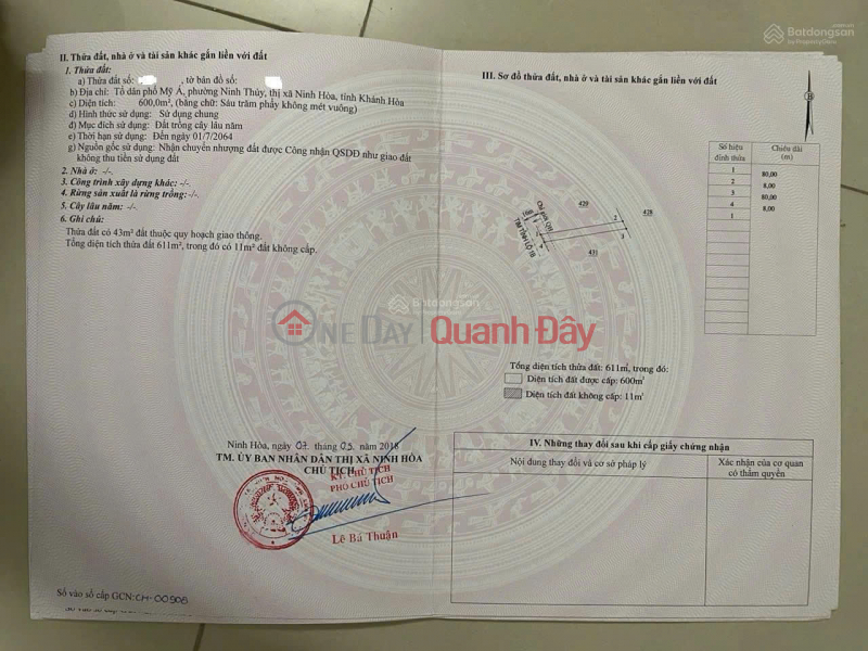 Cần bán đất mặt tiền đường Lê Hồng Phong - phường Đông Ninh Hòa Việt Nam, Bán | đ 15 triệu