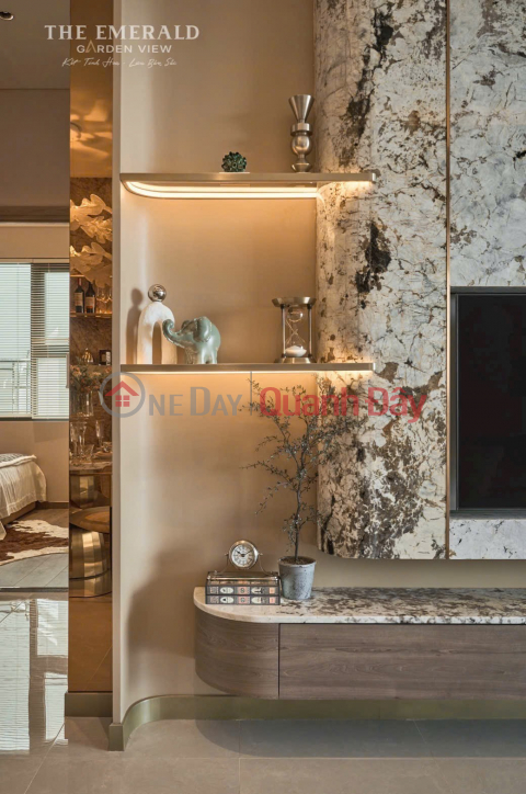 The Emerald Garden View in the heart of Thuan An offers 2-bedroom apartments with stunning green views for only 9 million VND per month. _0