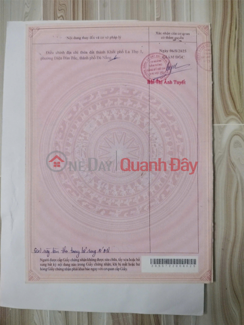 PRIME LAND – GREAT PRICE – OWNER URGENTLY SELLING LAND in Dien Hoa Commune, Dien Ban Town, Quang Nam Province _0