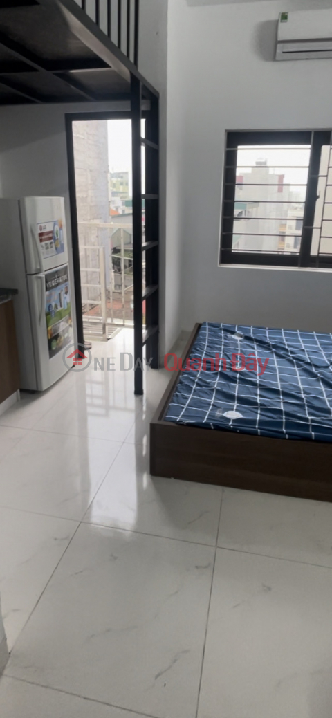 CCMN 25m2 suitable for 2 - 3 people fully furnished with loft balcony at 806 Kim Giang - with fire escape _0