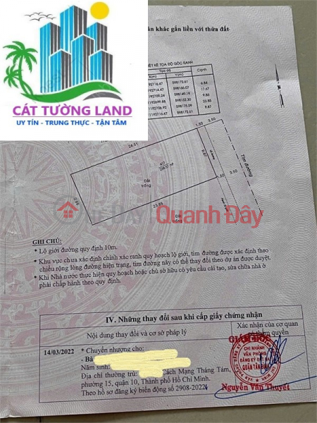 Property Search Vietnam | OneDay | Nhà ở Niêm yết bán | BÁN LÔ ĐẤT XÂY BIỆT THỰ 10x24M – HẺM 10M CÓ VỈA HÈ – NI SƯ HUỲNH LIÊN, TÂN BÌNH