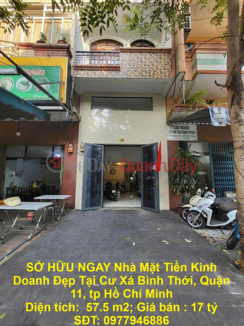 SỞ HỮU NGAY Nhà Mặt Tiền Kinh Doanh Đẹp Tại Cư Xá Bình Thới, Quận 11, tp Hồ Chí Minh _0