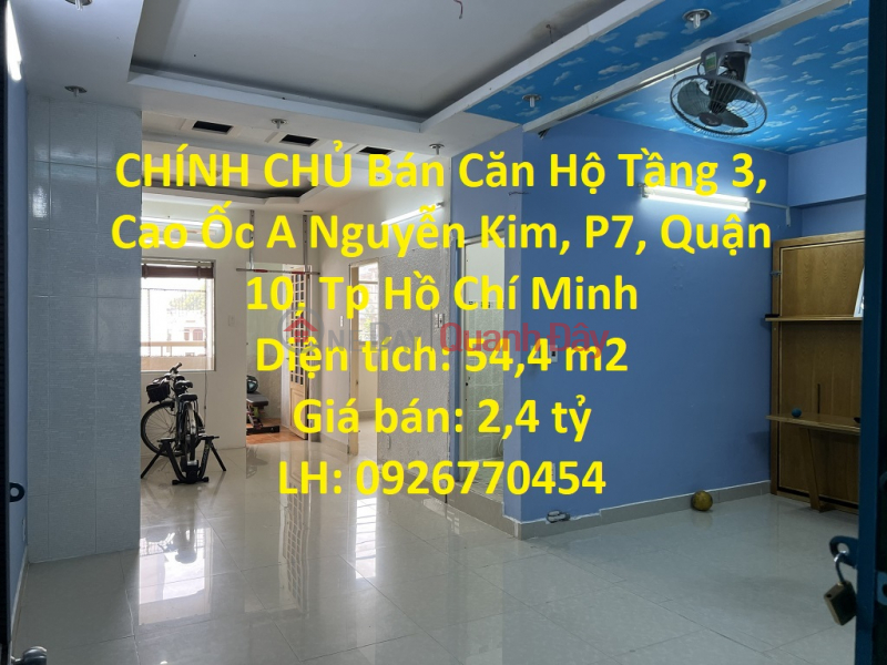 CHÍNH CHỦ Bán Căn Hộ Tầng 3, Cao Ốc A Nguyễn Kim View Công Viên Nội Khu Niêm yết bán