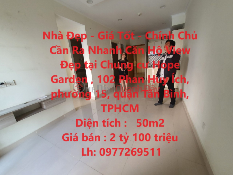 Nhà Đẹp - Giá Tốt - Chính Chủ Cần Ra Nhanh Căn Hộ View Đẹp tại quận Tân Bình, TPHCM Niêm yết bán