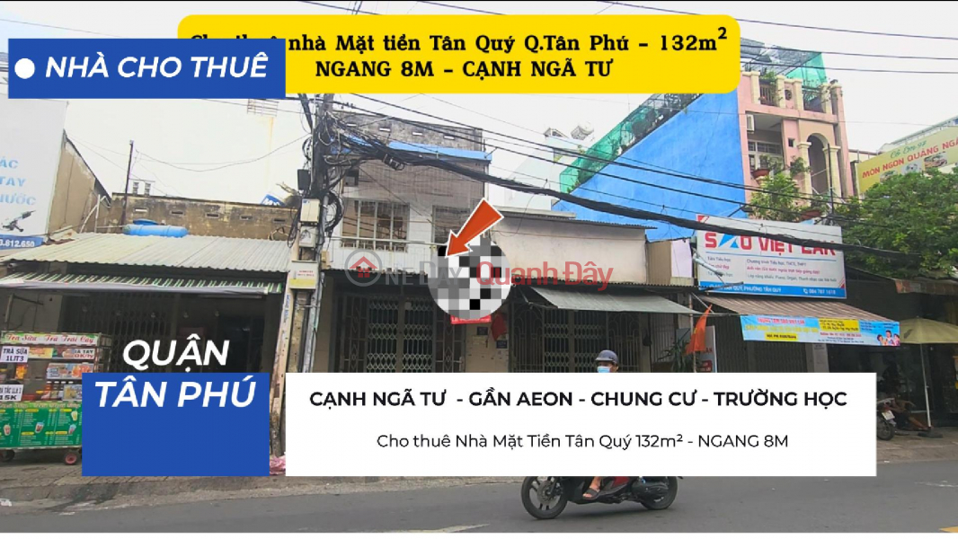 EXTREMELY RARE - House for rent on Tan Quy Street, 132m², 1 Floor - NEXT TO THE CROSSROAD Rental Listings