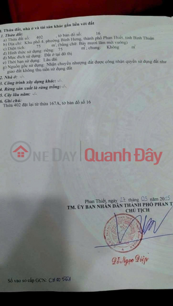 Owner Sells Residential Land Lot With 2 FRONTS On Cao Thang Alley, Binh Hung Ward, Phan Thiet, Binh Thuan Sales Listings