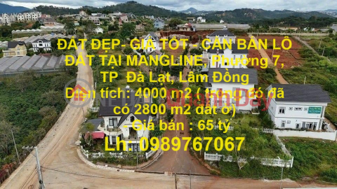 BEAUTIFUL LAND - GOOD PRICE - LAND FOR SALE AT MANGLIN, Ward 7, Da Lat City, Lam Dong _0