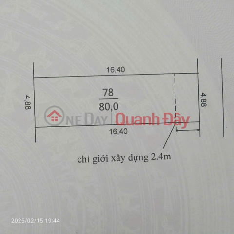 CHÍNH CHỦ GỬI BÁN – KHU ĐẤU GIÁ X2, ĐỒNG NHÂN – HẢI BỐI (Vĩnh Thanh) _0